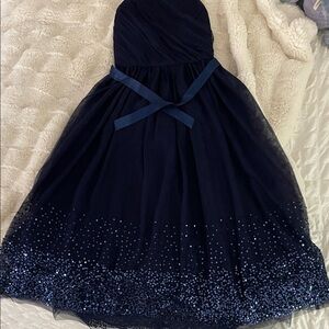 Monsoon Navy Sequin Maxi Dress